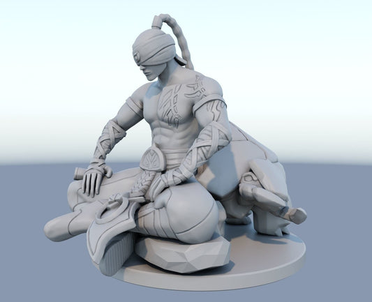 League of Legends  Lee sin  Figurine -  3D Printed Collectible for Your Gaming Heaven