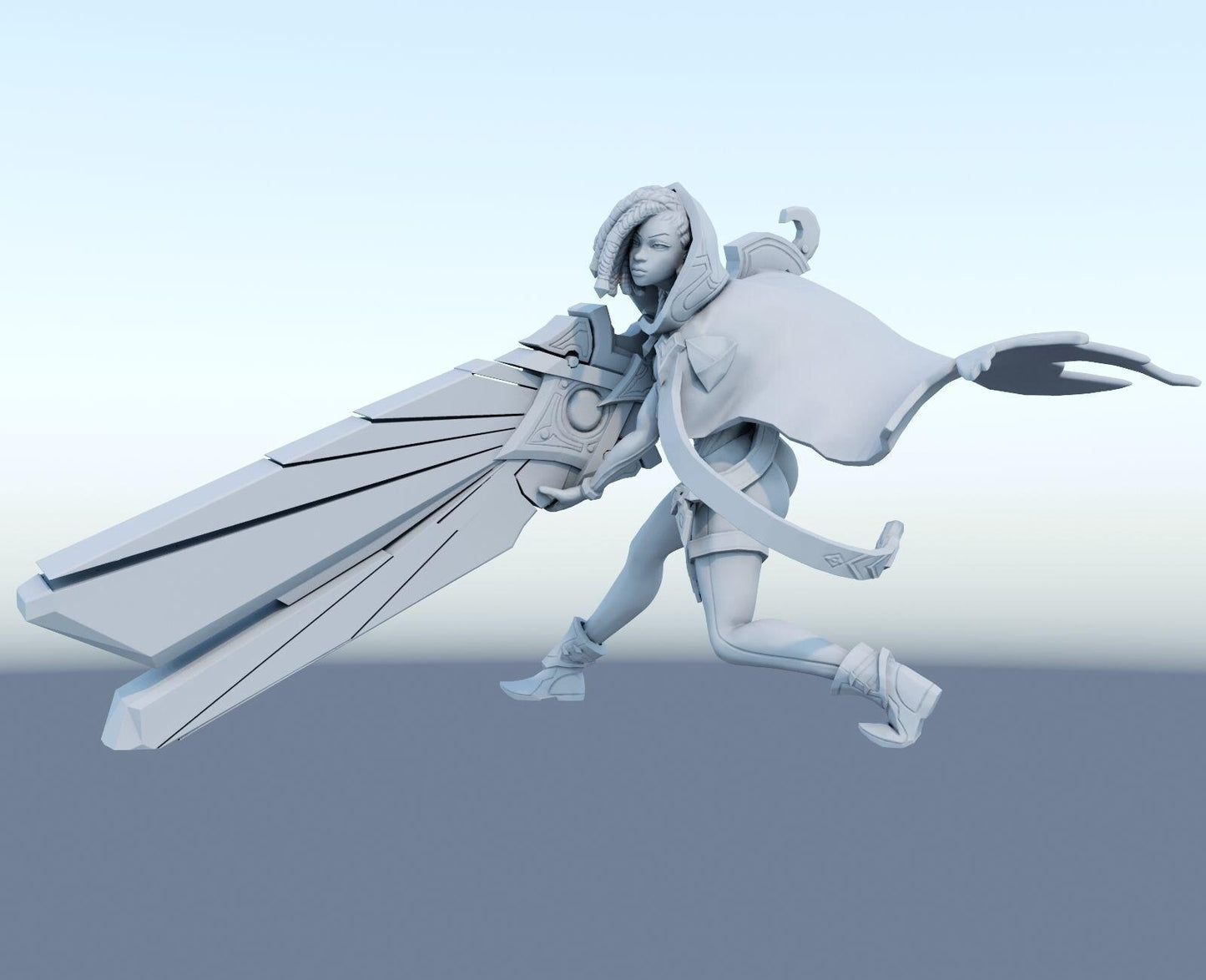 League of Legends  Senna Figurine -  3D Printed Collectible for Your Gaming Heaven