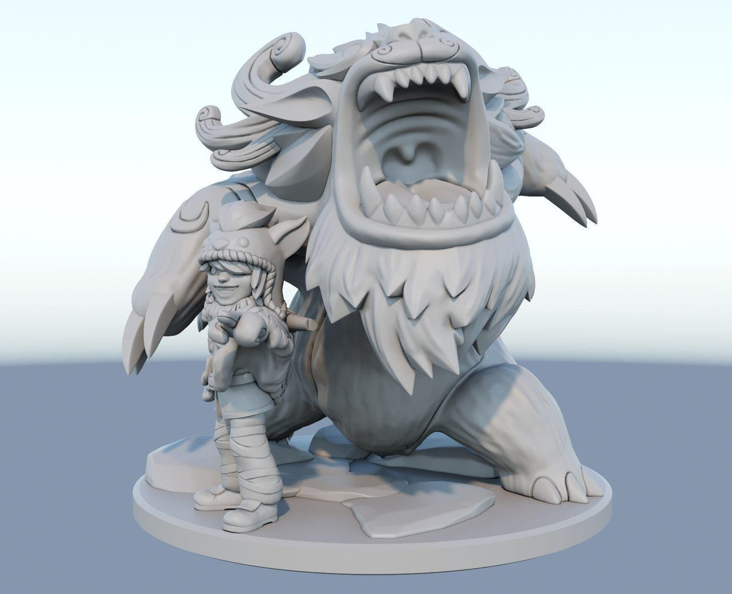 League of Legends Nunu and Willump Figure | 3D Printed Boy and Yeti Model | Gaming Desk Decor | Gamer Gift | Collectible Statue |
