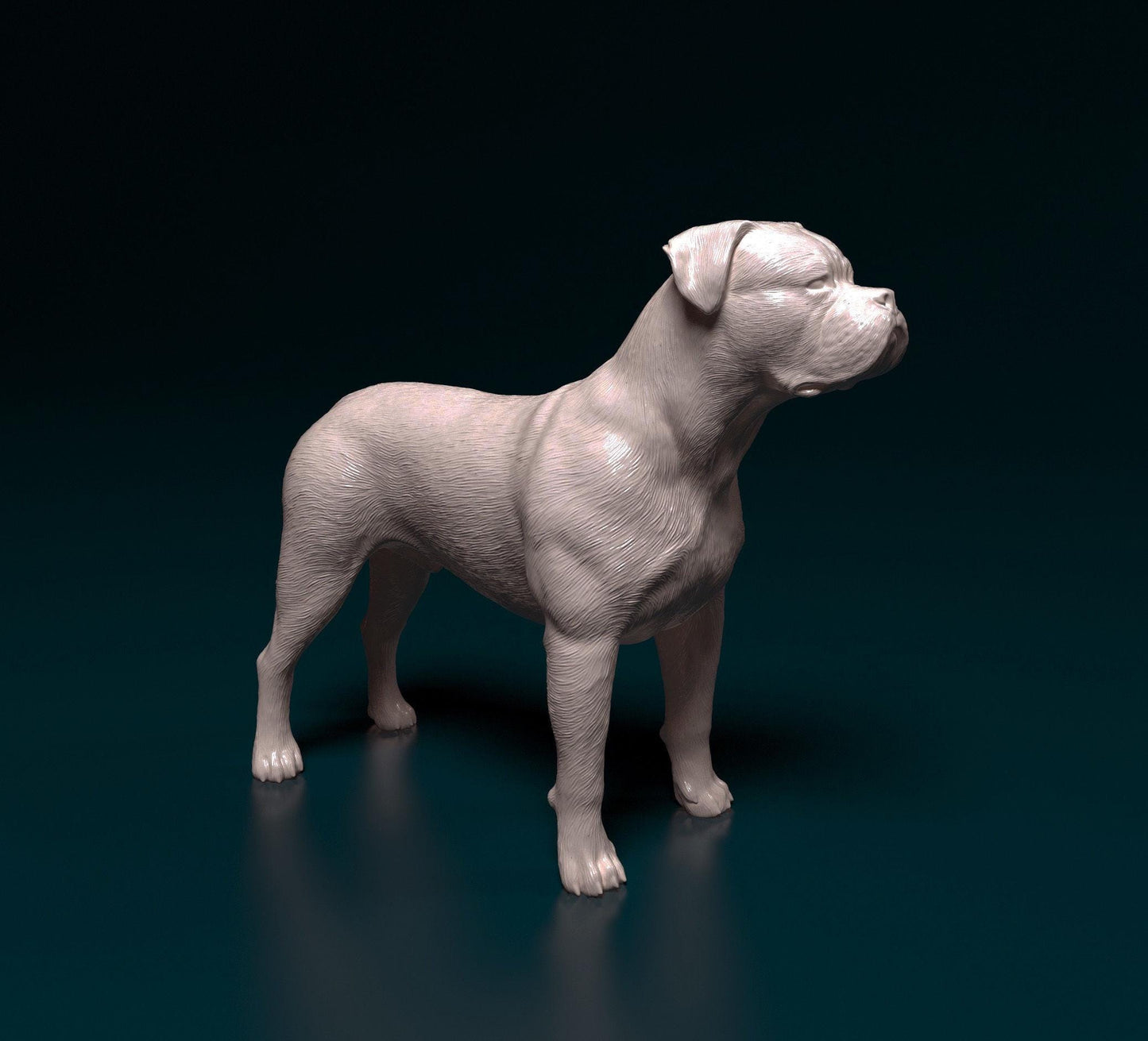3D Printed American Bulldog  Figurine -