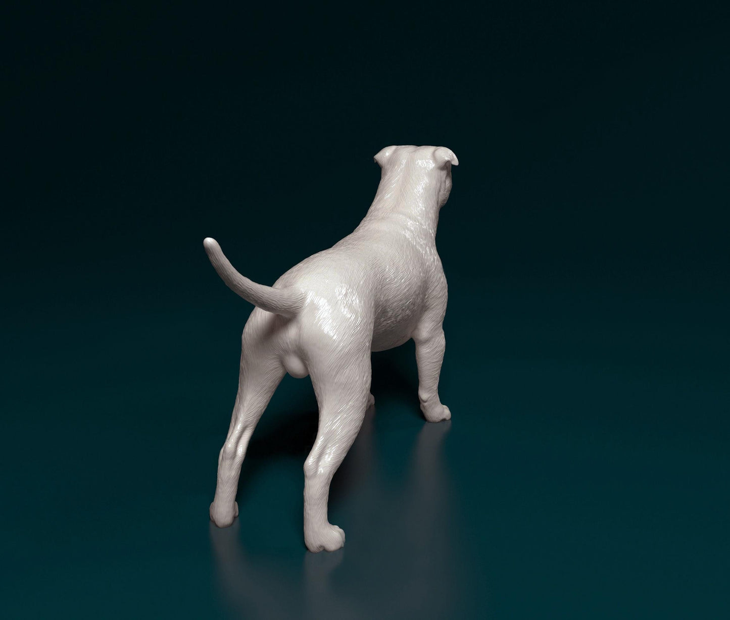 3D Printed  Staffordshire Bull terrier 2 Dog  Figurine -