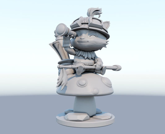 League of Legends Teemo Figure | 3D Printed Chibi Model | Gaming Desk Decor | Gamer Gift | Collectible Statue