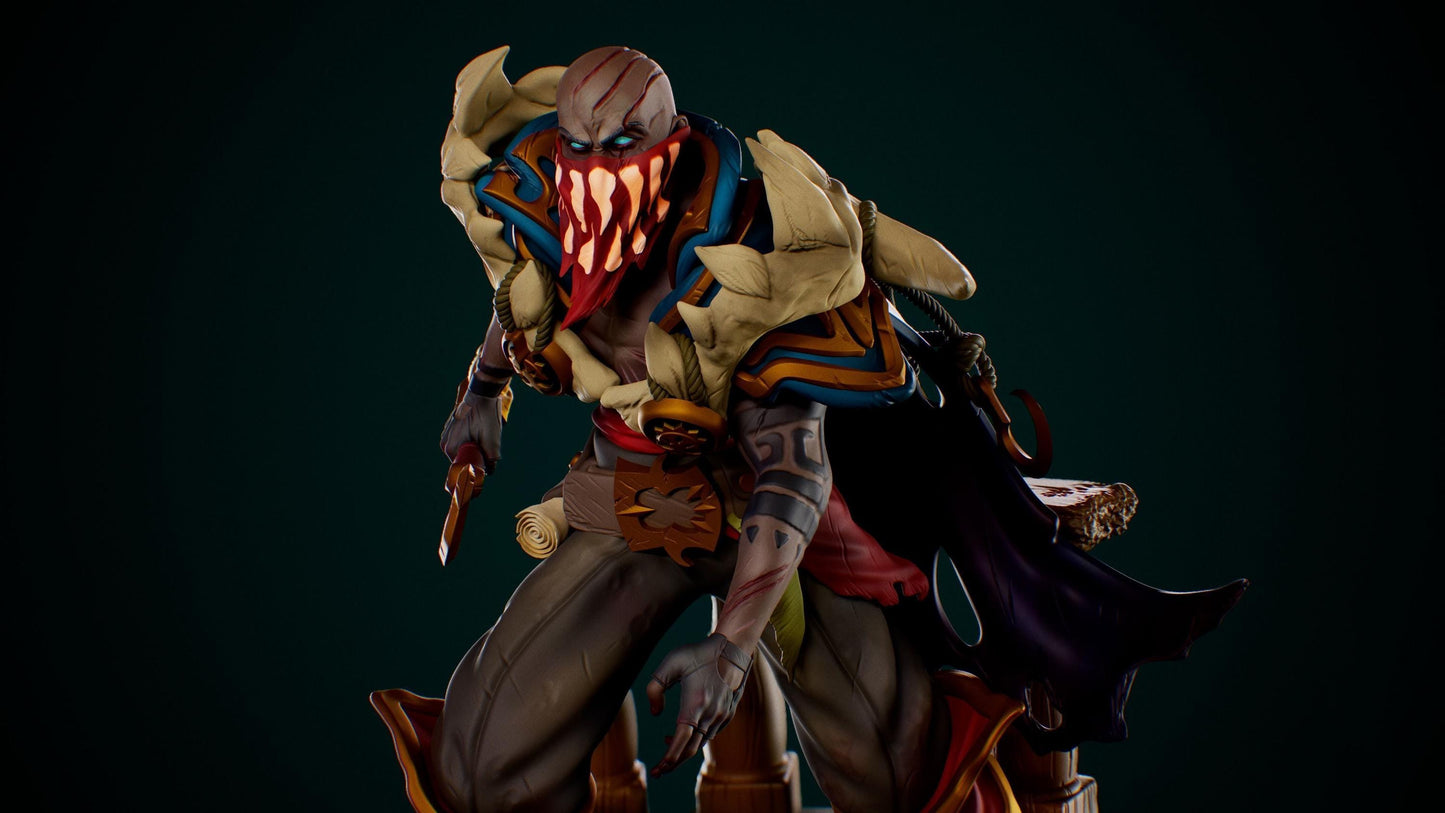 League of Legends - Pyke 3D Printed Figurine –  Unpainted Fan Art Statue – 15cm to 25cm – Gamer Display Model – Free Shipping + Gift
