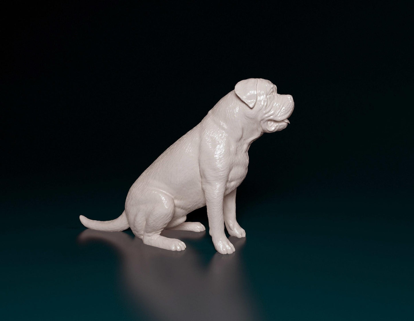 3D Printed Bullmastiff  Dog  Figurine -