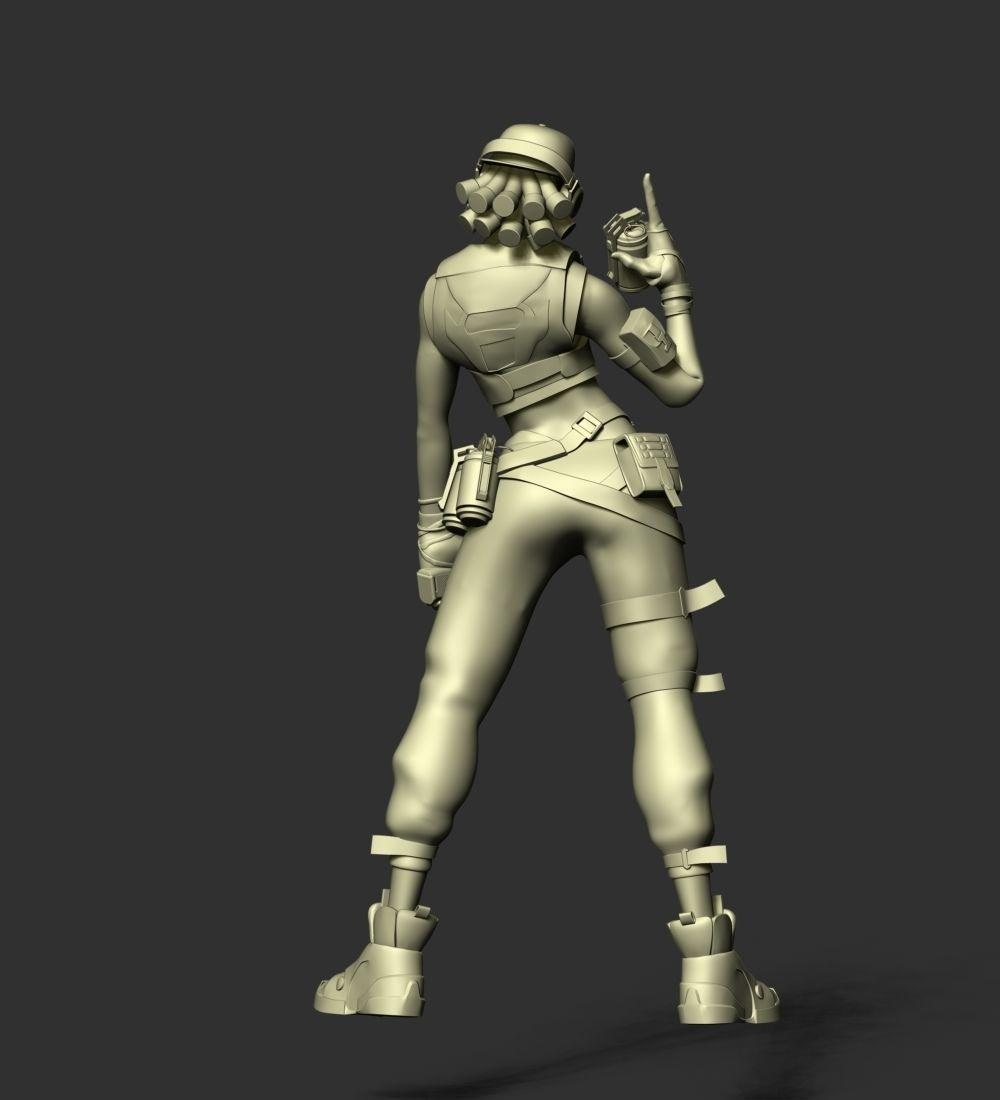 Valorant Raze Figurine with Platform -  3D Printed Collectible for Your Gaming Heaven