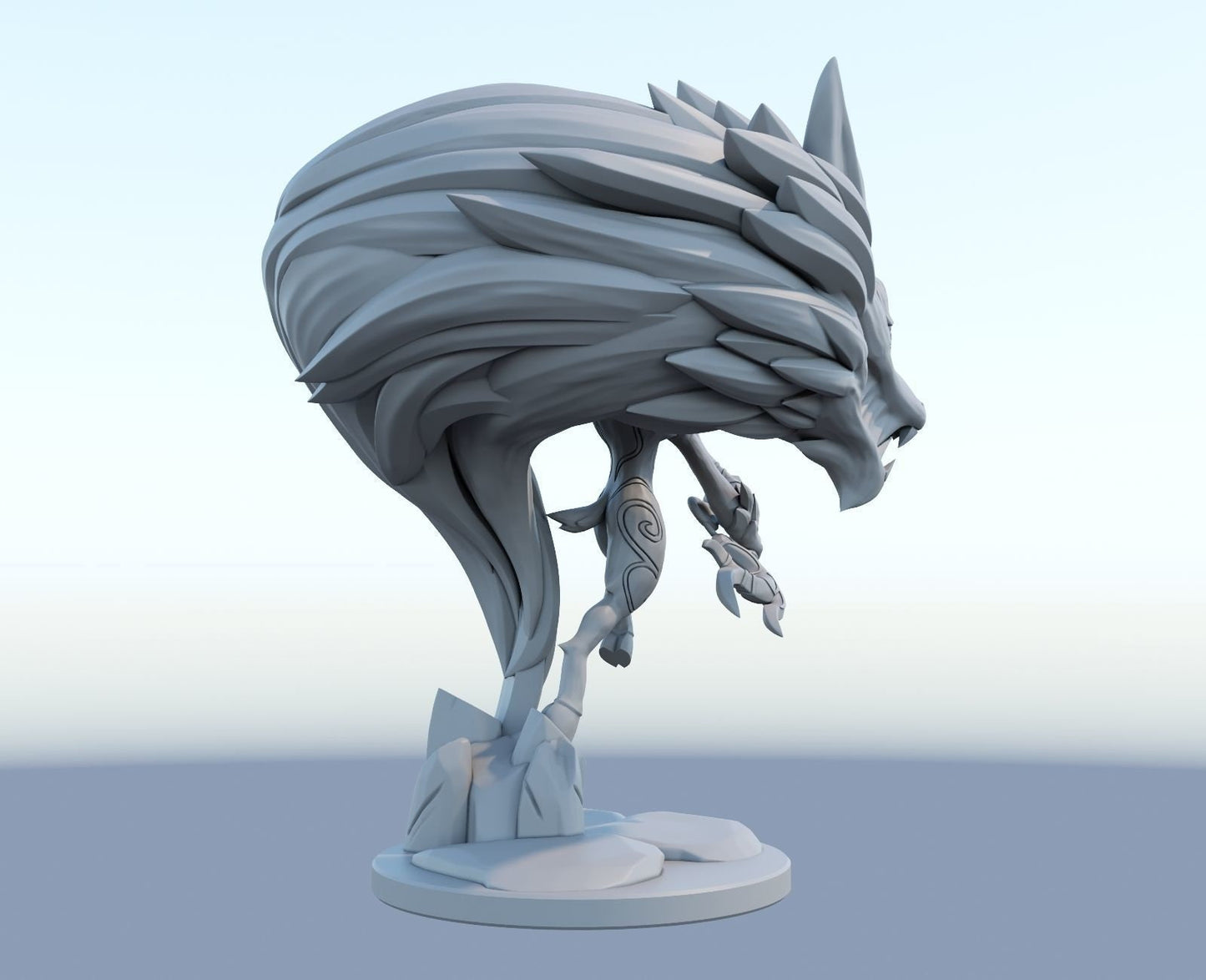 League of Legends  Kindred Figurine -  3D Printed Collectible for Your Gaming Heaven