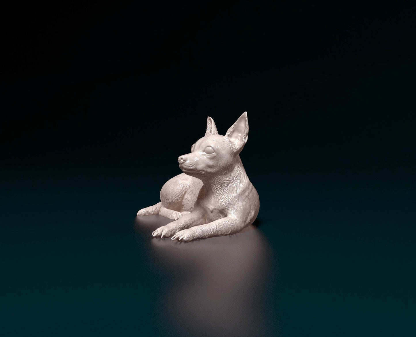 3D Printed  Chihuahua 03 Dog  Figurine -