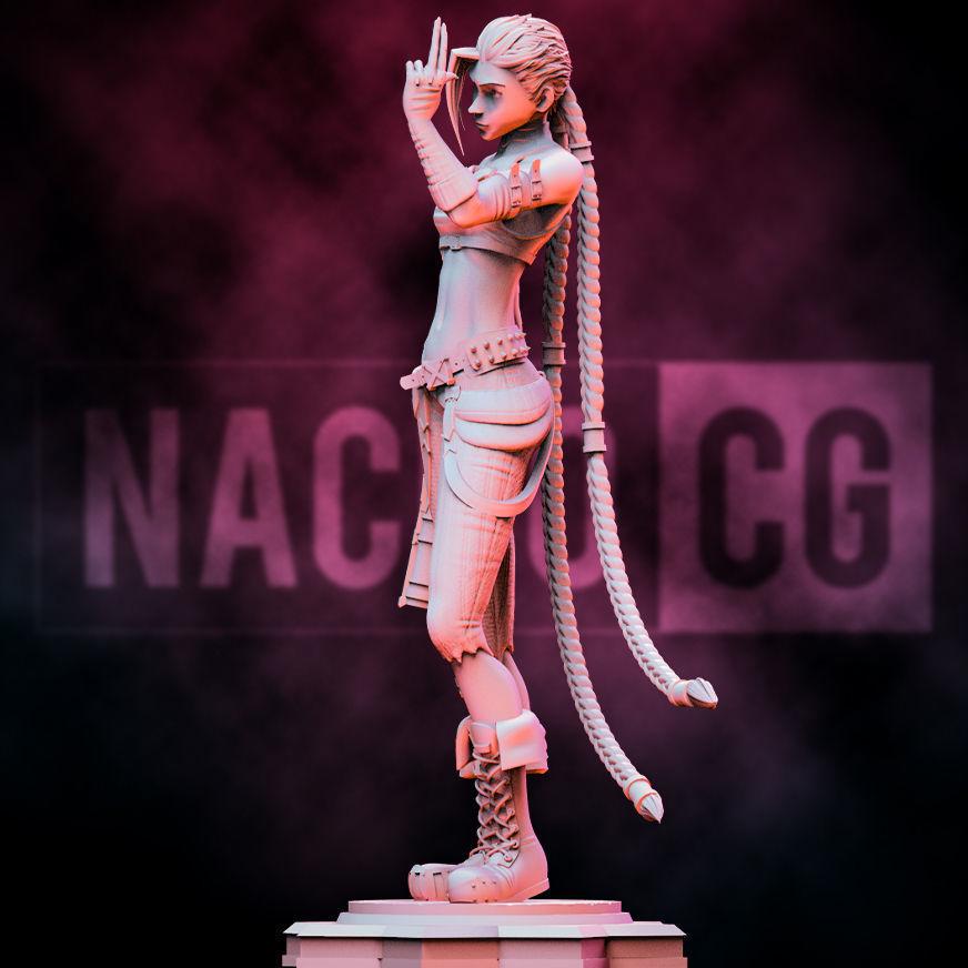 Fan Art Jinx 3D Printed Figurine – Arcane Fan Art Statue – League of Legends Model – Gamer Gift – 15cm to 25cm – Free Shipping + Gift
