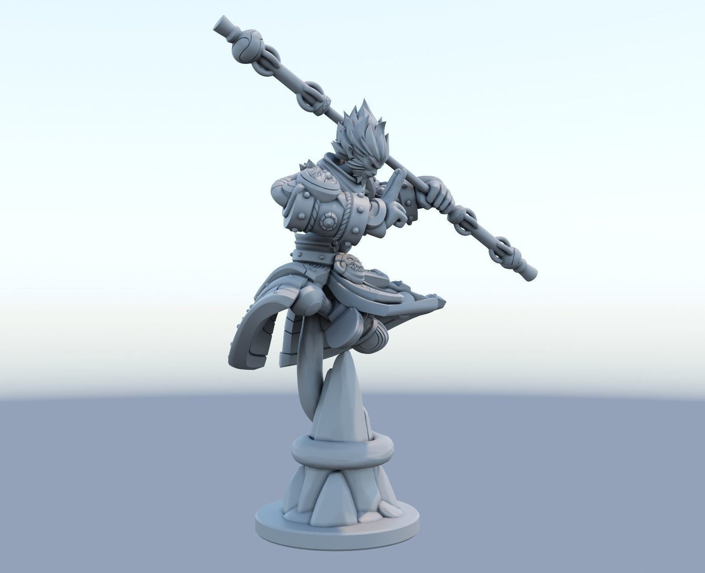 League of Legends  Wukong  Figurine -  3D Printed Collectible for Your Gaming Heaven