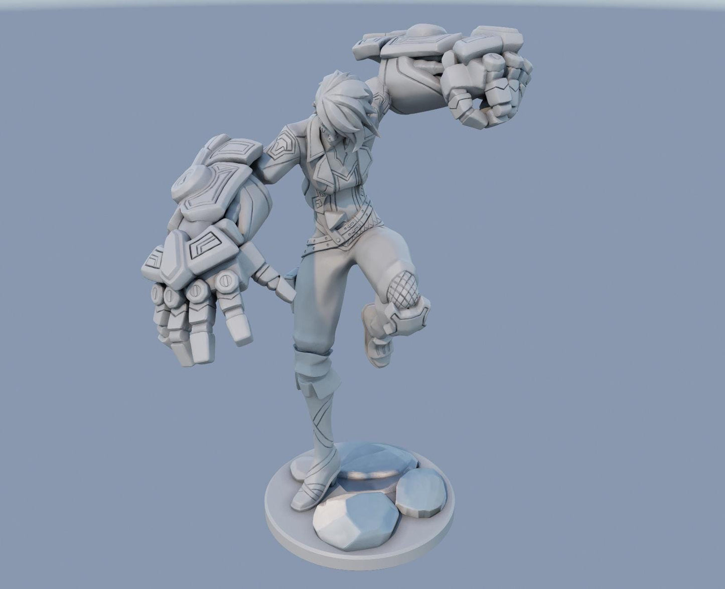League of Legends Vi Arcane Figurine -  3D Printed Collectible for Your Gaming Heaven