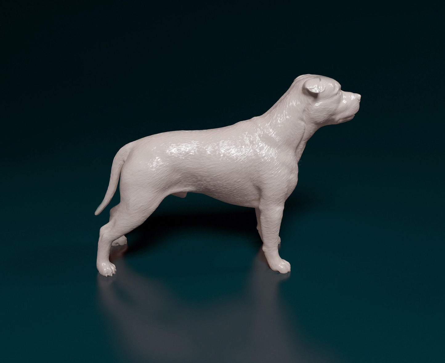 3D Printed  Staffordshire Bull terrier 2 Dog  Figurine -