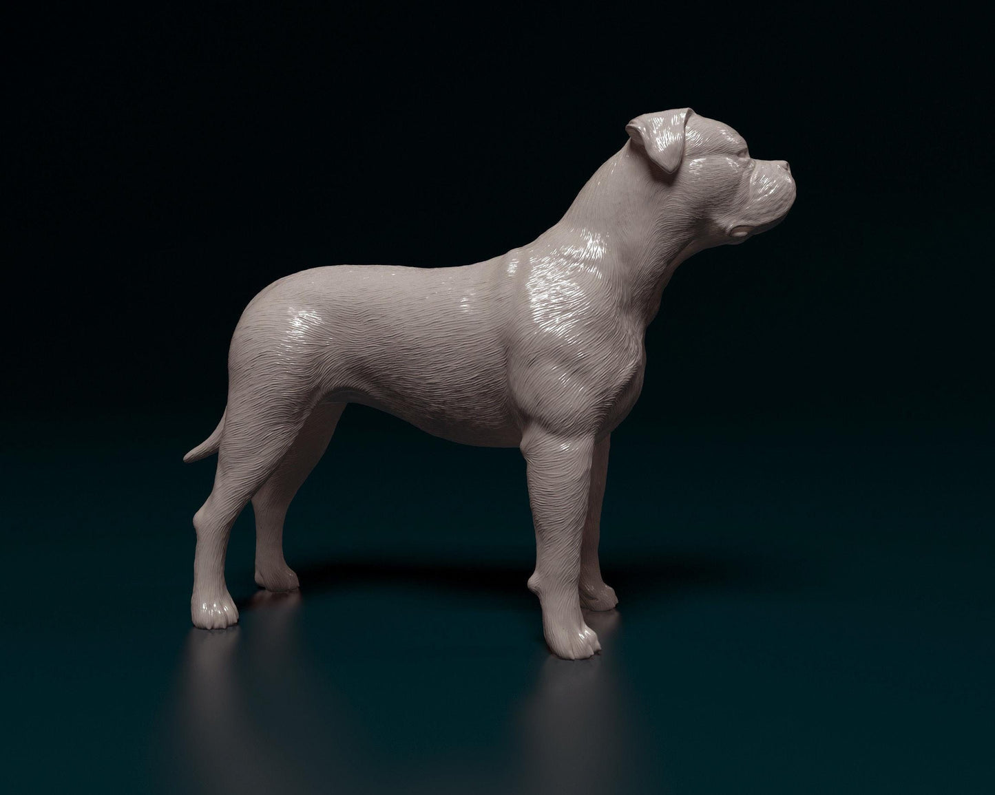 3D Printed American Bulldog  Figurine -