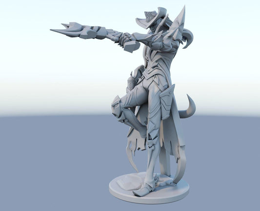 League of Legends High Noon Lucian Figurine -  3D Printed Collectible for Your Gaming Heaven