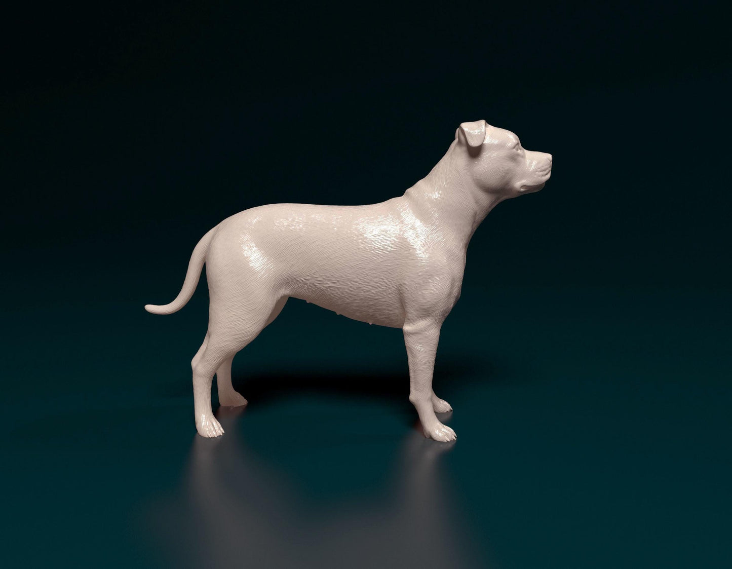 3D Printed Pitbull dog  Figurine -