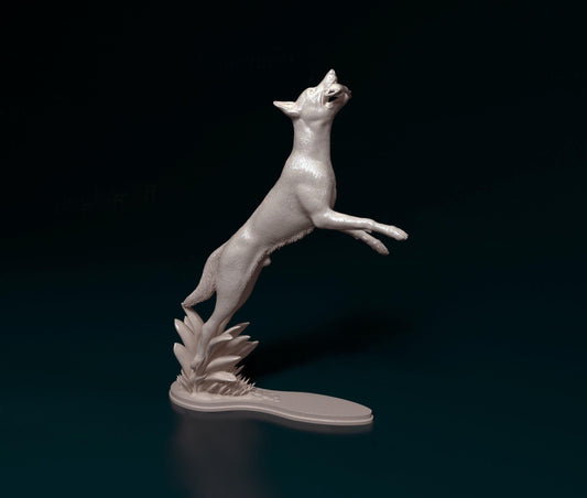 Flying Dog Figurine | 3D Printed Leaping Dog Statue | Fantasy Dog Sculpture | Unique Pet Art | Free Worldwide Shipping
