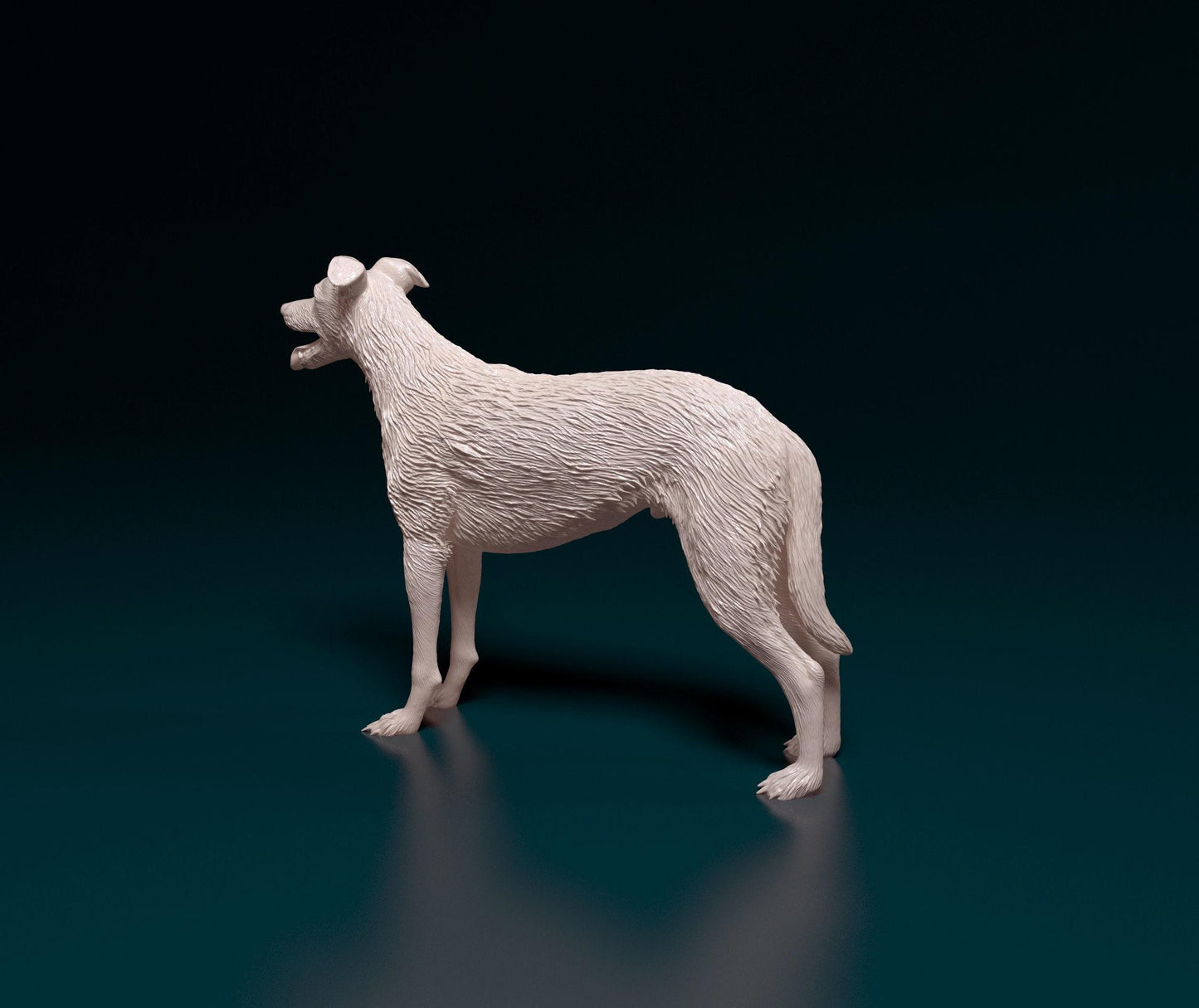 Wirehaired Greyhound Figurine | 3D Printed Dog Statue | Realistic Greyhound Sculpture | Dog Lover Gift | Free Worldwide Shipping