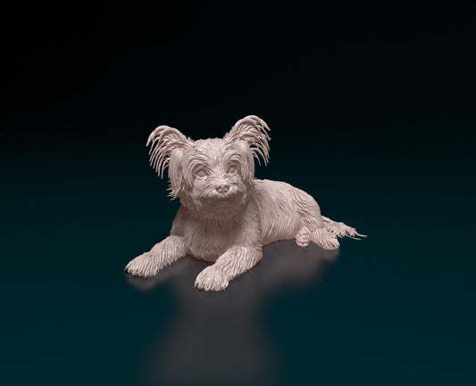 Yorkshire Terrier Figurine | 3D Printed Yorkie Dog Statue | Miniature Dog Lover Gift | Cute Pet Memorial | Desk or Shelf Decor