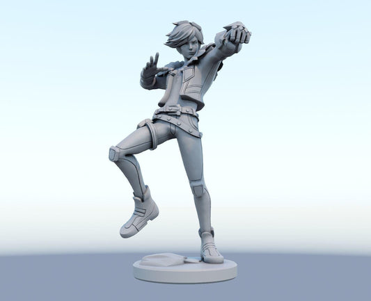 League of Legends Ekko Figure | 3D Printed Time Breaker Model | Gaming Desk Decor | Gamer Gift | Collectible Statue | Unpainted
