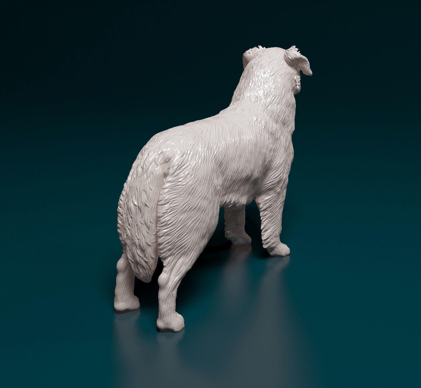 Australian Shepherd Dog Statue | Standing Aussie Figurine | 3D Printed Dog Model | Herding Dog Gift | Pet Memorial Sculpture
