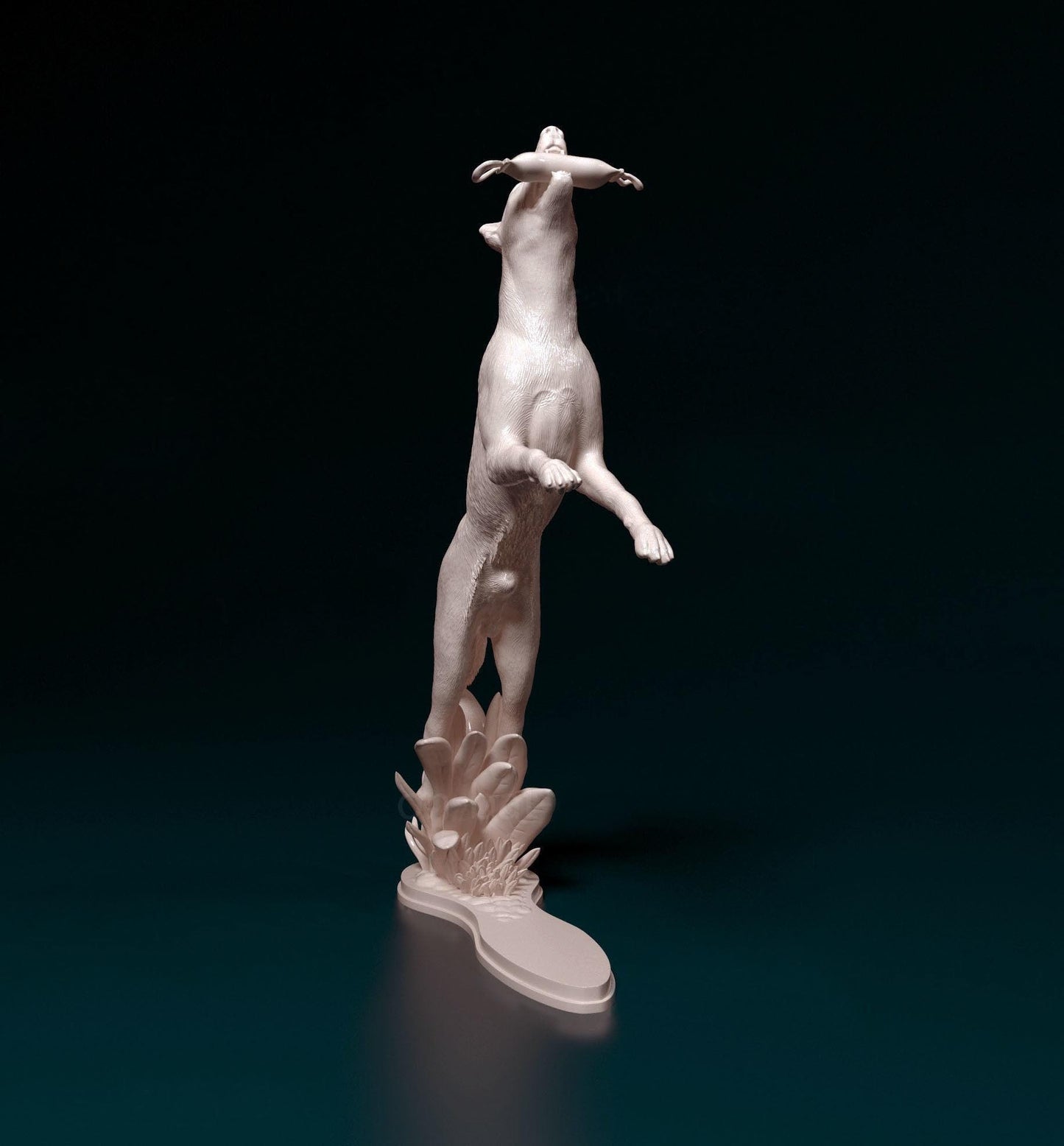 Flying Dog Figurine | 3D Printed Leaping Dog Statue | Fantasy Dog Sculpture | Unique Pet Art | Free Worldwide Shipping