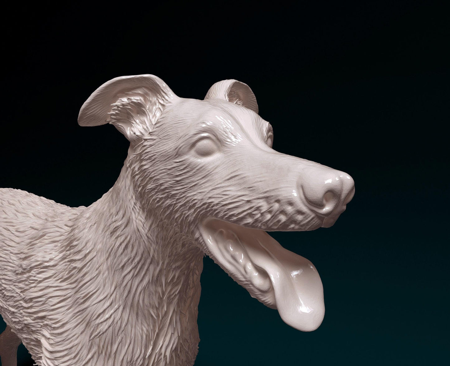 Wirehaired Greyhound Figurine | 3D Printed Dog Statue | Realistic Greyhound Sculpture | Dog Lover Gift | Free Worldwide Shipping
