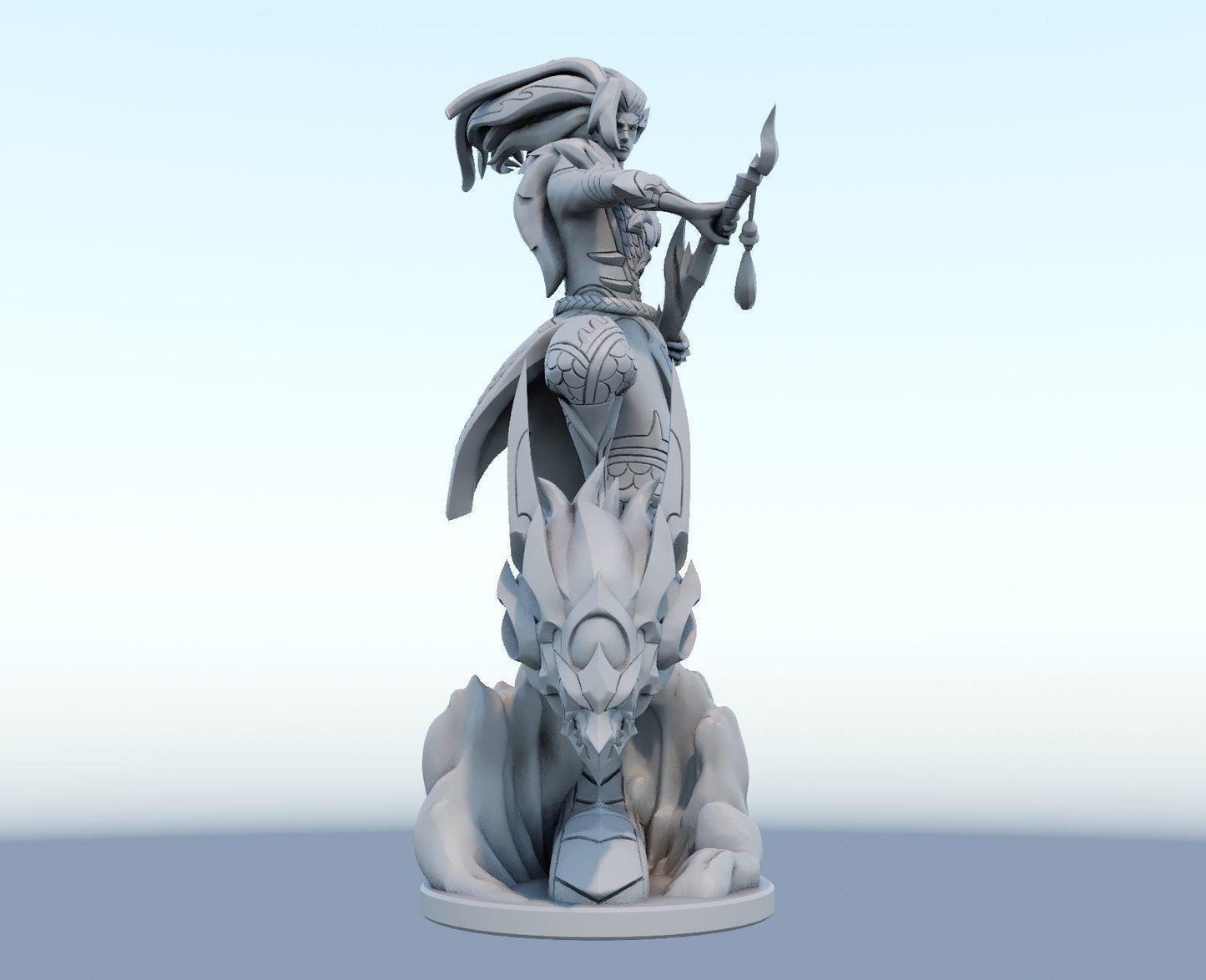League of Legends Yasuo Figure | 3D Printed Truth Dragon Model | Gaming Desk Decor | Gamer Gift | Collectible Statue | Unpainted