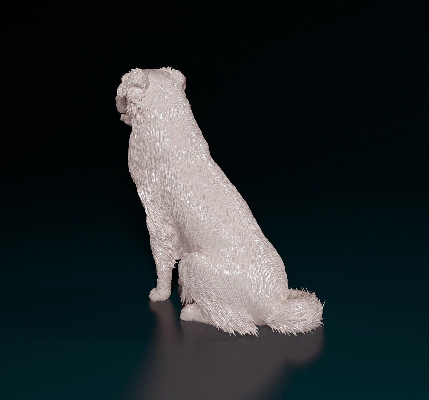 Australian Shepherd Figurine | 3D Printed Dog Statue | Aussie Shepherd Sculpture | Gift for Dog Lovers | Herding Dog Desk Decor