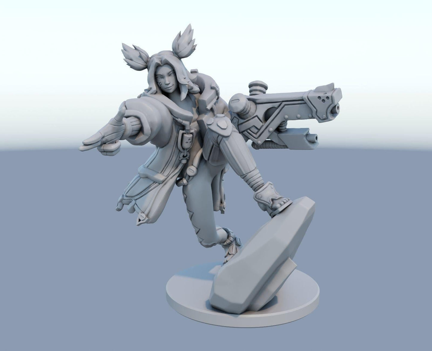 League of Legends  Zeri Figurine -  3D Printed Collectible for Your Gaming Heaven