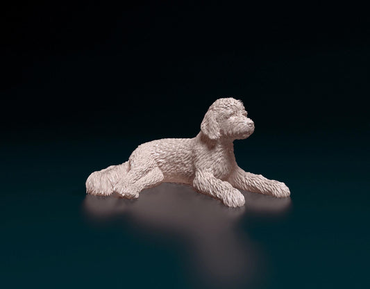 3D Printed Old English Sheepdog  Figurine -