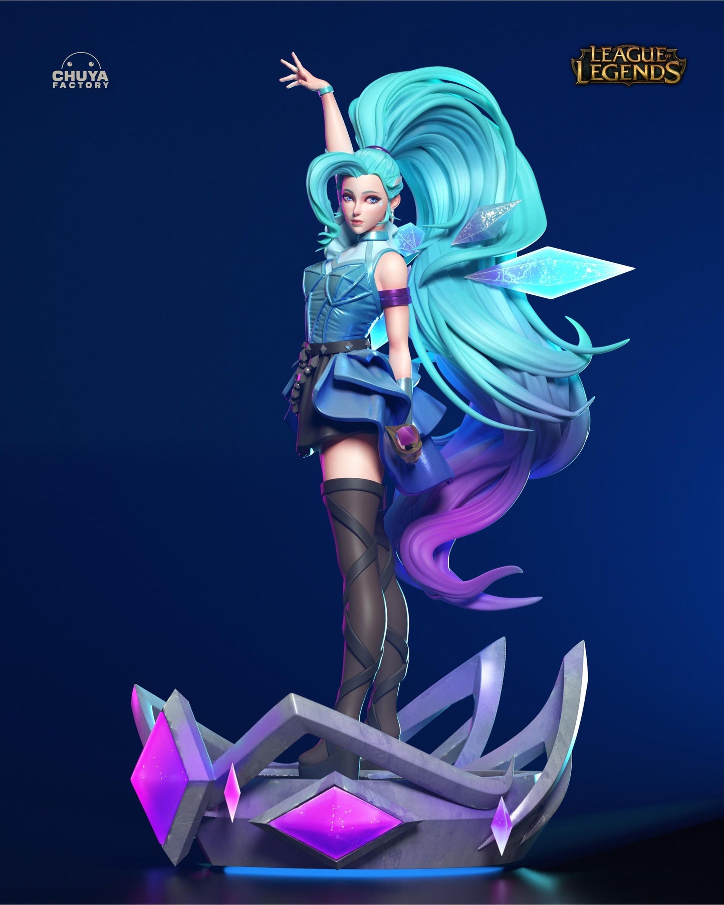 Seraphine 3D Print Fan Art | League of Legends Inspired Statue | K/DA Star Guardian Figurine | Gamer Collectible | Free Shipping