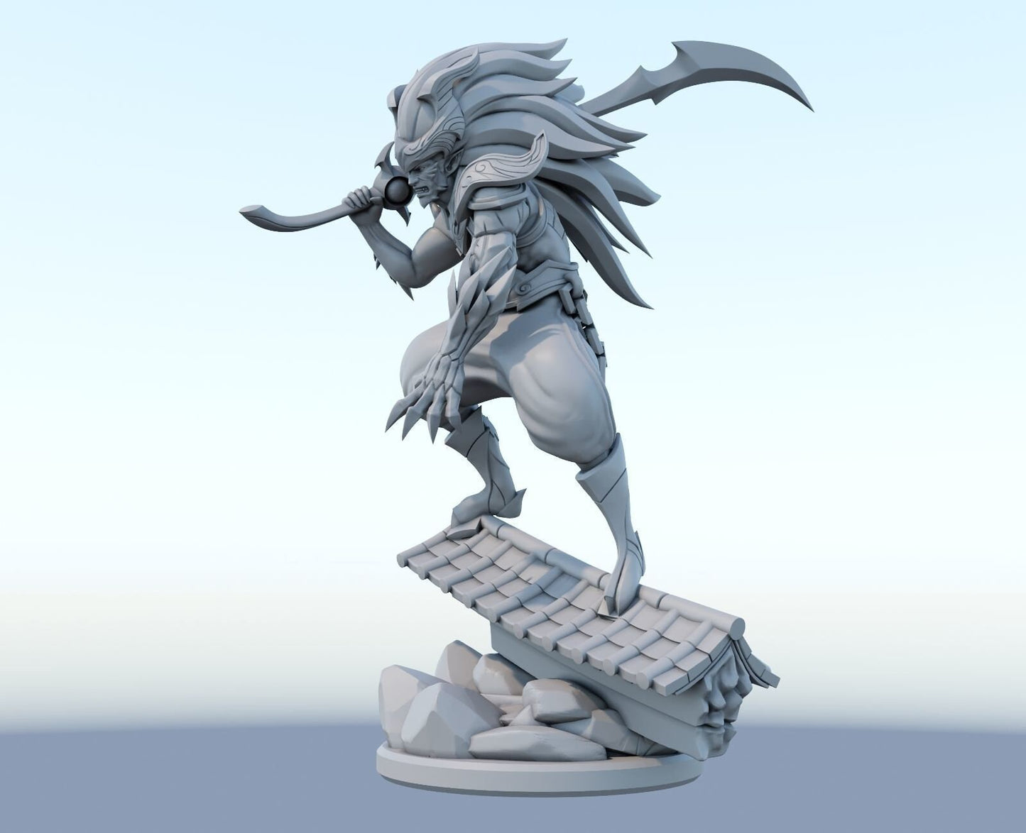 League of Legends  Yasuo Nightbringer Figurine -  3D Printed Collectible for Your Gaming Heaven