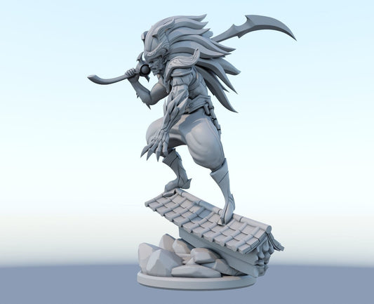 League of Legends  Yasuo Nightbringer Figurine -  3D Printed Collectible for Your Gaming Heaven