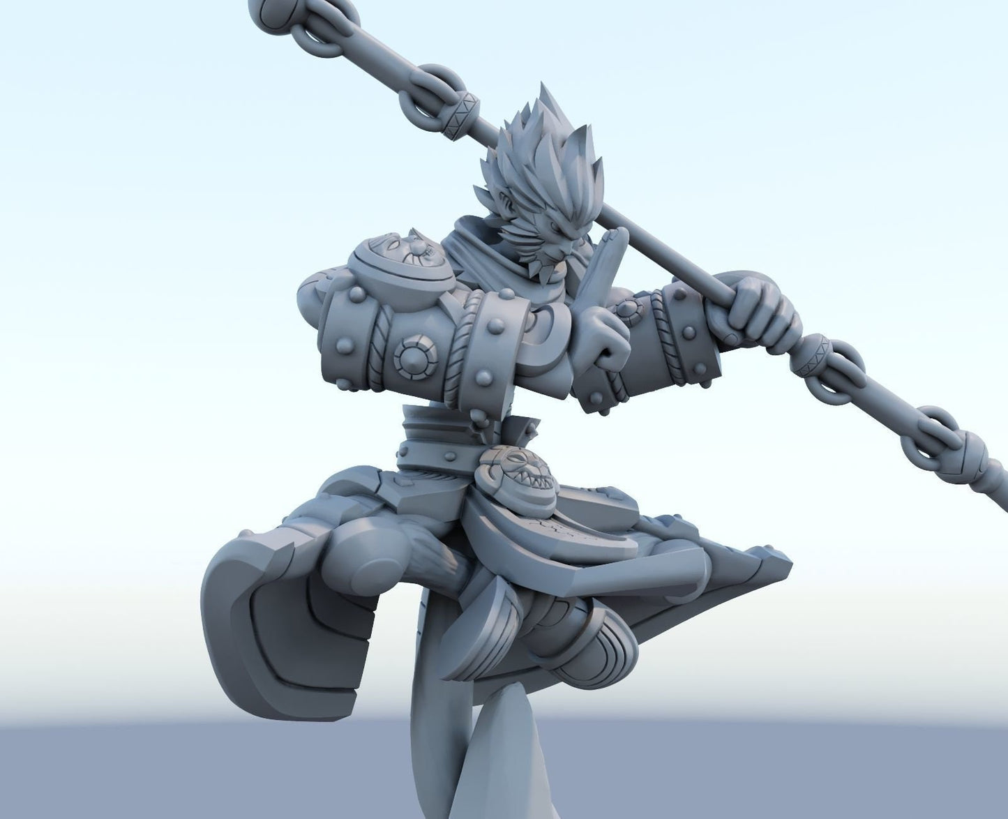League of Legends  Wukong  Figurine -  3D Printed Collectible for Your Gaming Heaven