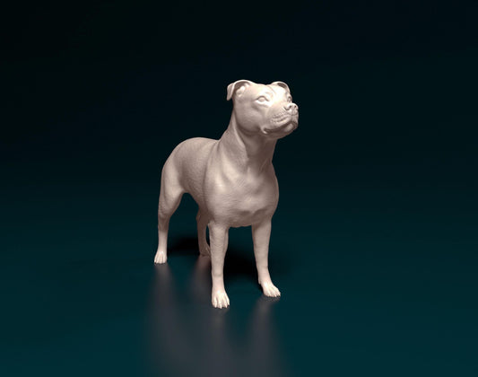 3D Printed Pitbull dog  Figurine -