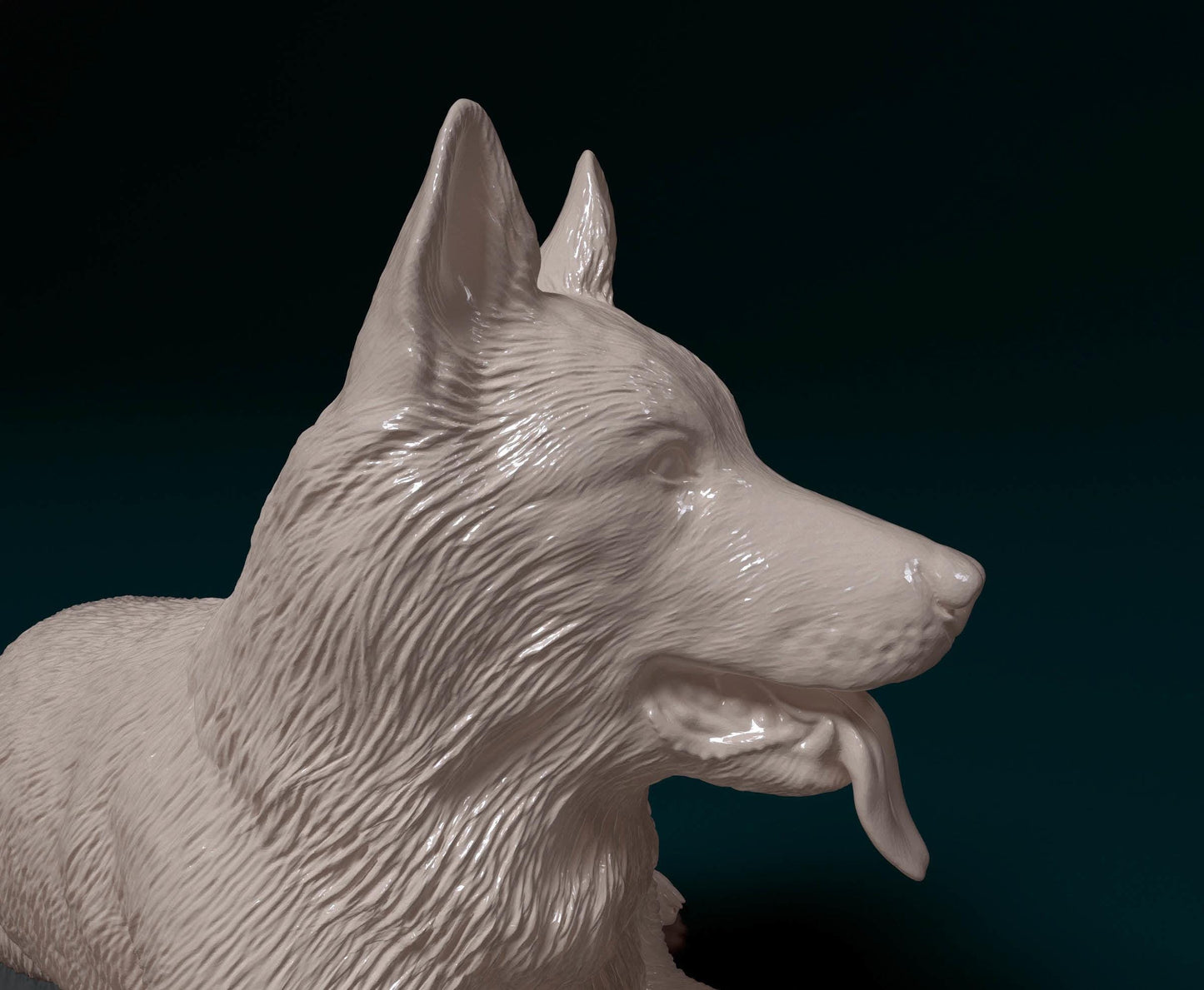 3D Printed German shepherd Dog  Figurine -