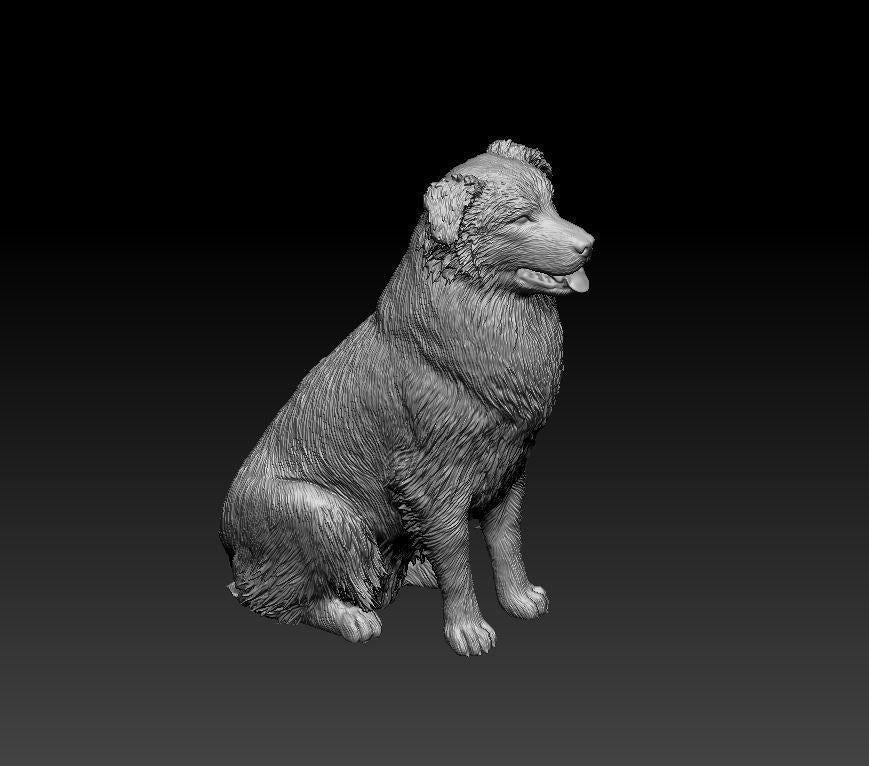 Australian Shepherd Figurine | 3D Printed Dog Statue | Aussie Shepherd Sculpture | Gift for Dog Lovers | Herding Dog Desk Decor