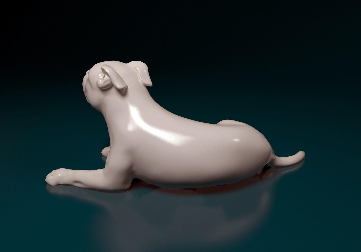 3D Printed  Pitbull Terrier Dog  Figurine -