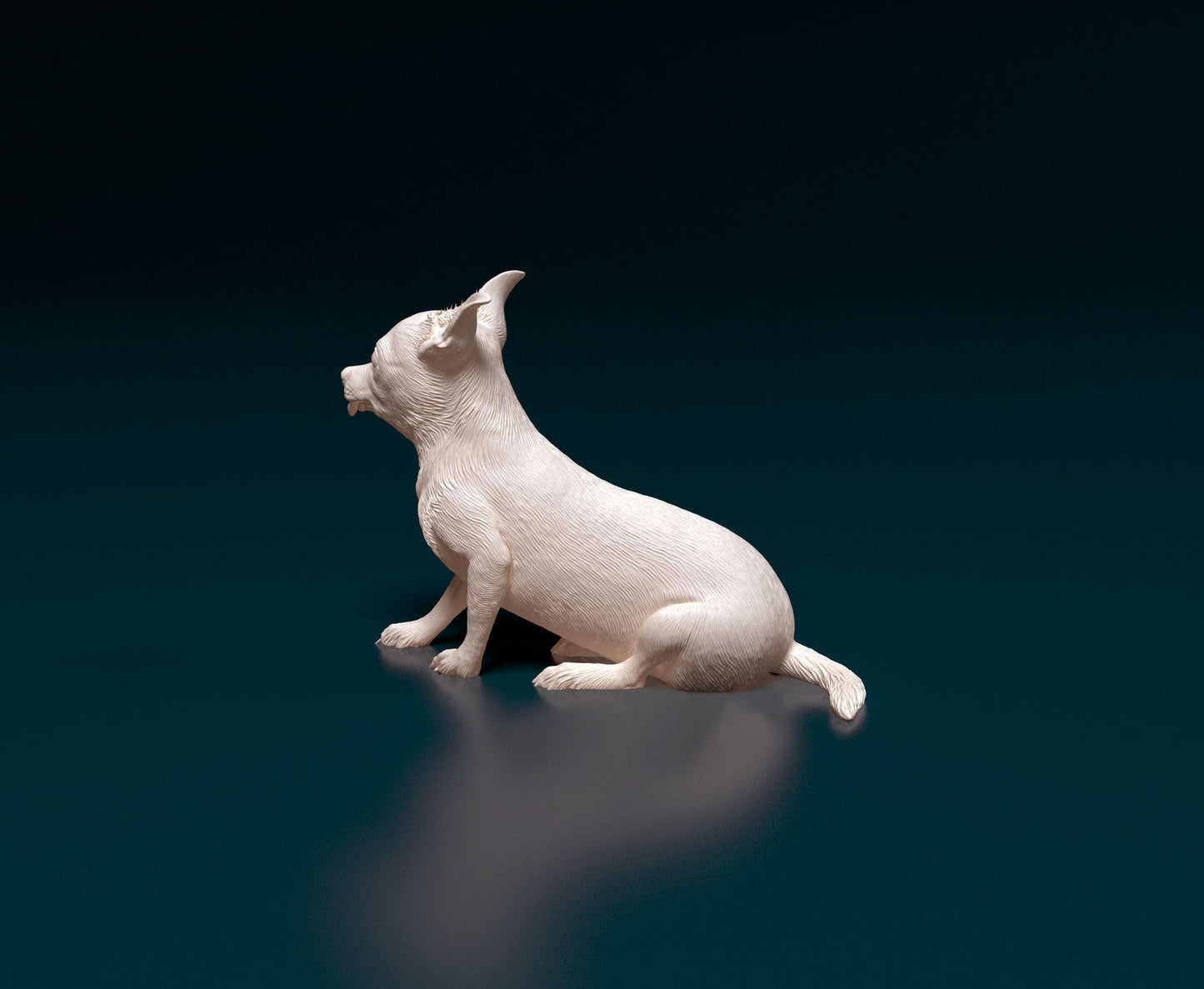 3D Printed  Chihuahua 07 Dog  Figurine -