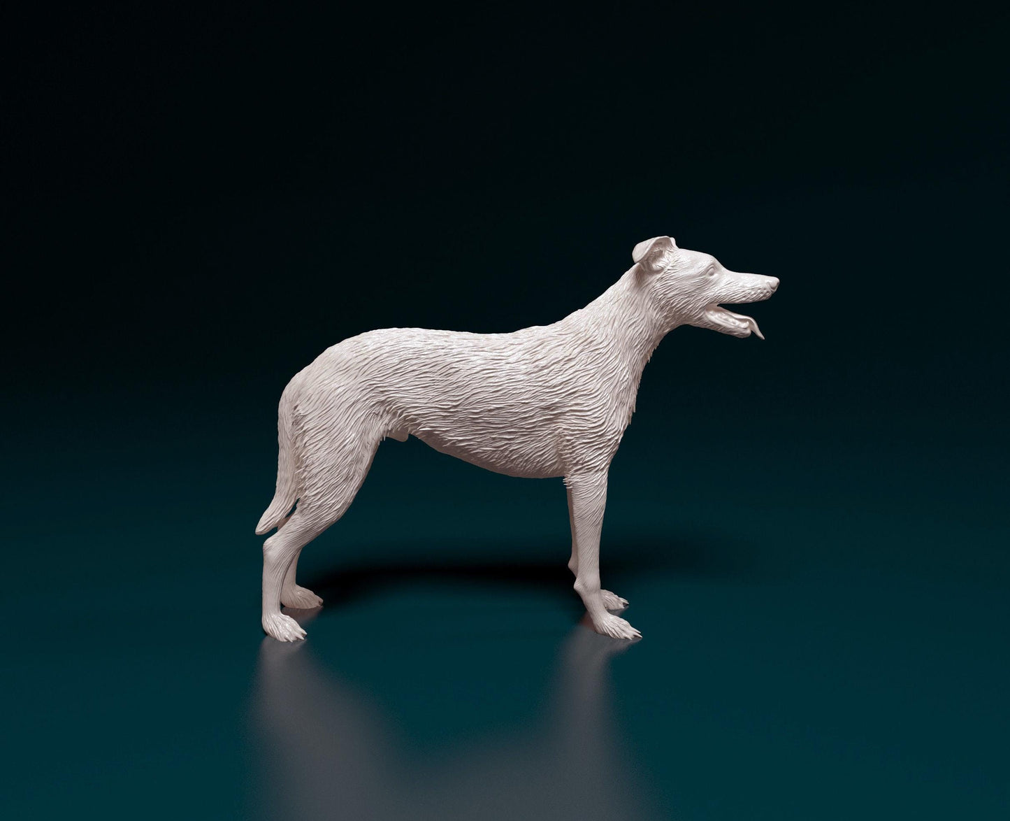 Wirehaired Greyhound Figurine | 3D Printed Dog Statue | Realistic Greyhound Sculpture | Dog Lover Gift | Free Worldwide Shipping
