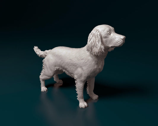 3D Printed  English Springer spaniel Dog  Figurine -