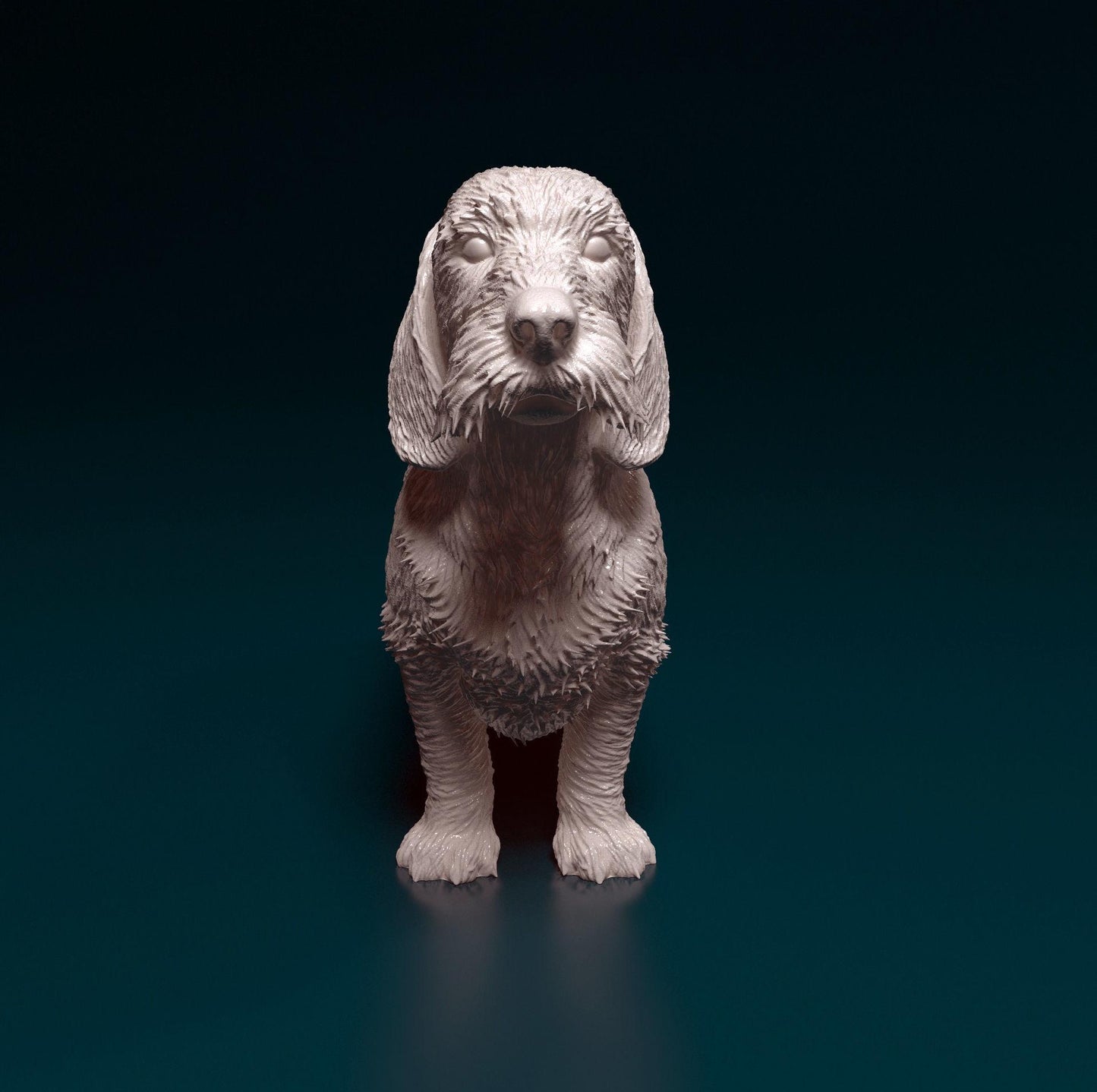 Dachshund Wire-haired Dog Figurine - 3D Printed