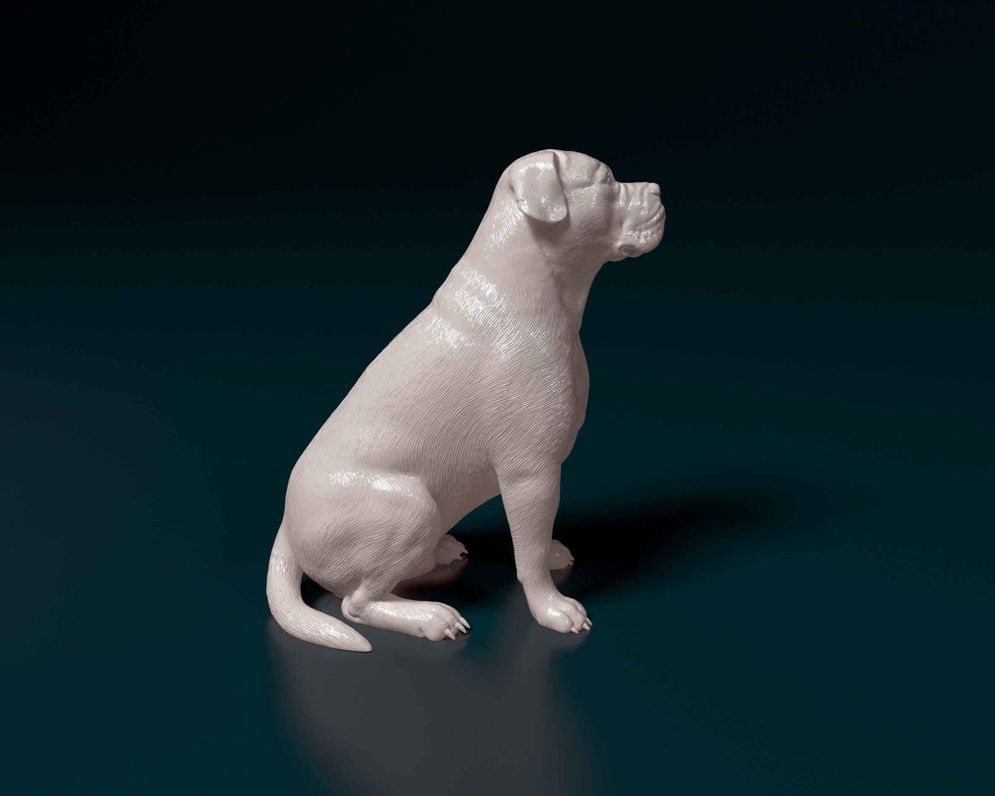 3D Printed American Bulldog   Figurine -