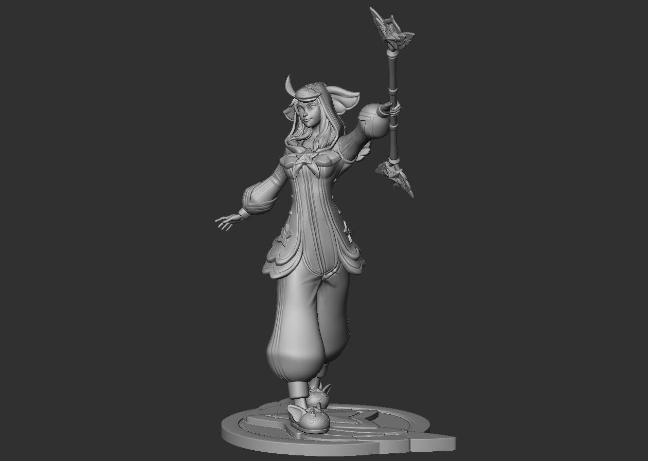 League of Legends  Pajama Star Guardian Lux Figurine -  3D Printed Collectible for Your Gaming Heaven