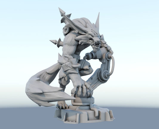 League of Legends Warwick Figurine -  3D Printed Collectible for Your Gaming Heaven