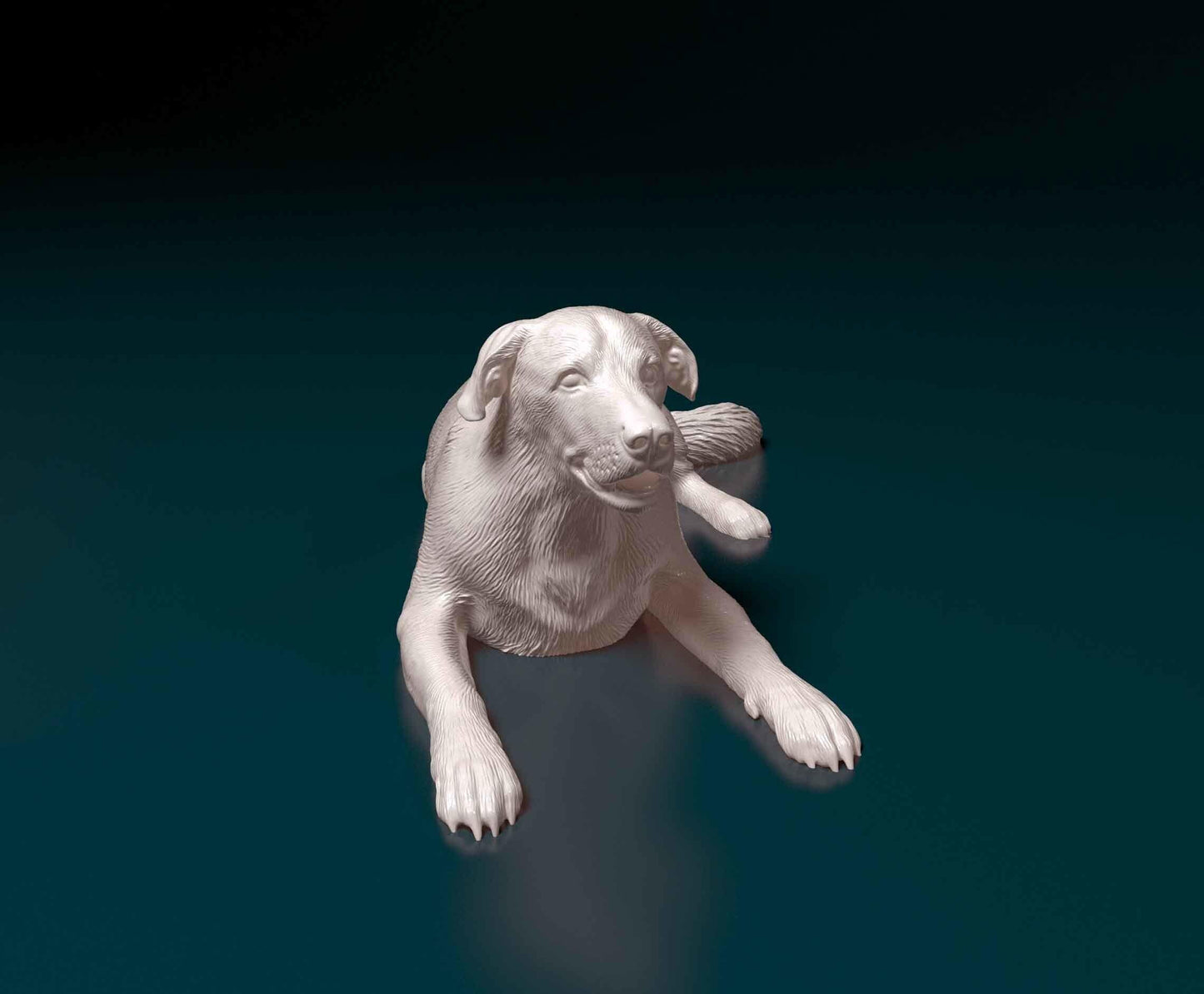 3D Printed Labrador Dog Figurine -