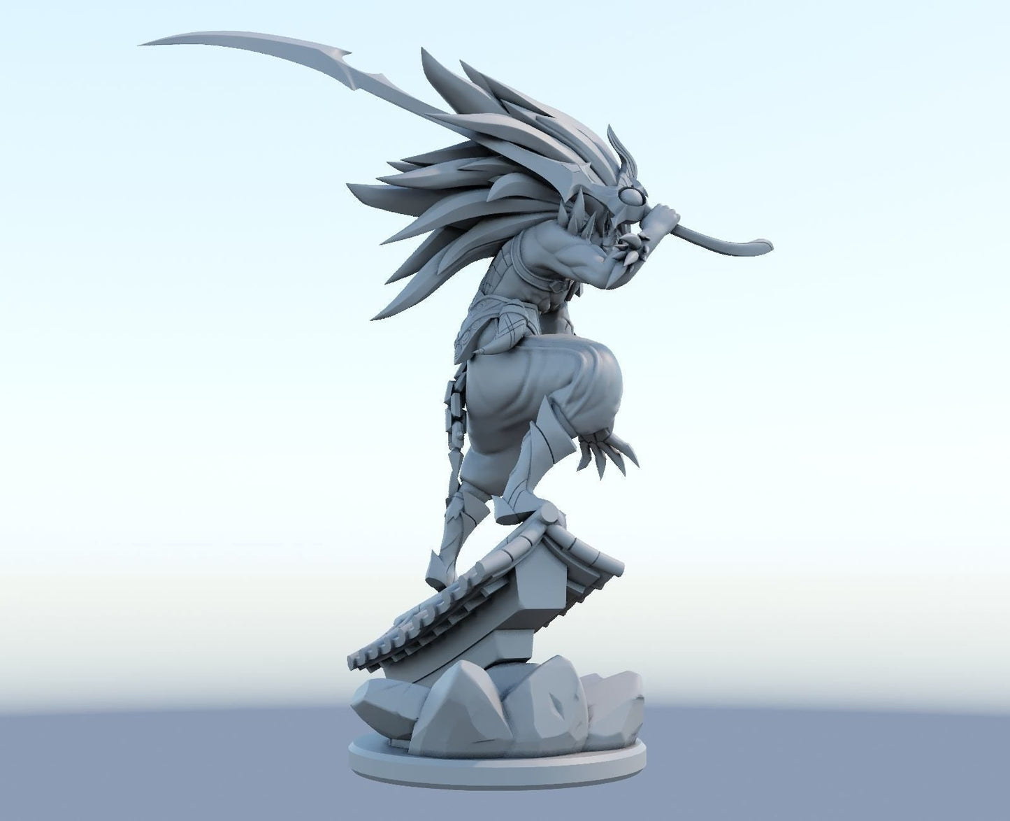 League of Legends  Yasuo Nightbringer Figurine -  3D Printed Collectible for Your Gaming Heaven