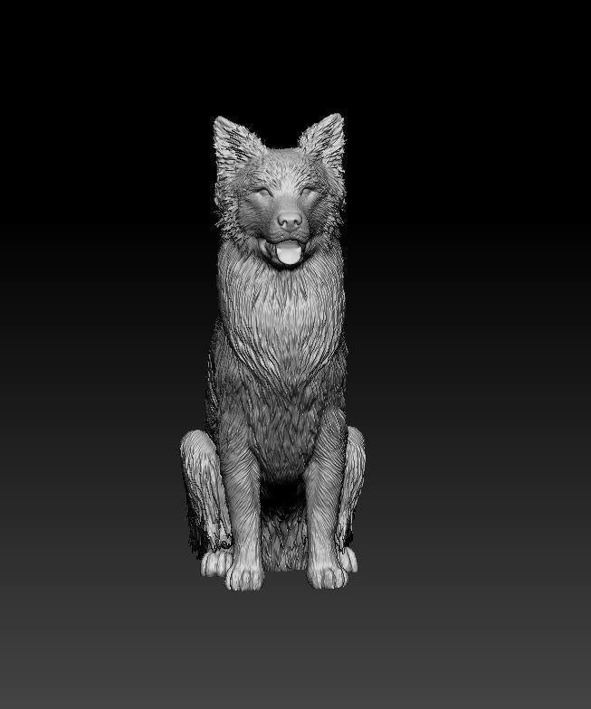 Australian Shepherd Figurine | 3D Printed Dog Statue | Aussie Shepherd Sculpture | Gift for Dog Lovers | Herding Dog Desk Decor