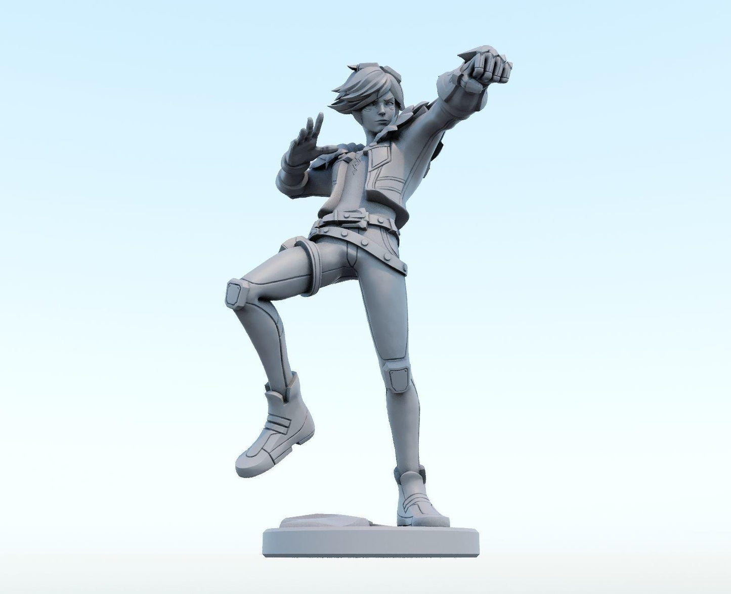 League of Legends Ekko Figure | 3D Printed Time Breaker Model | Gaming Desk Decor | Gamer Gift | Collectible Statue | Unpainted