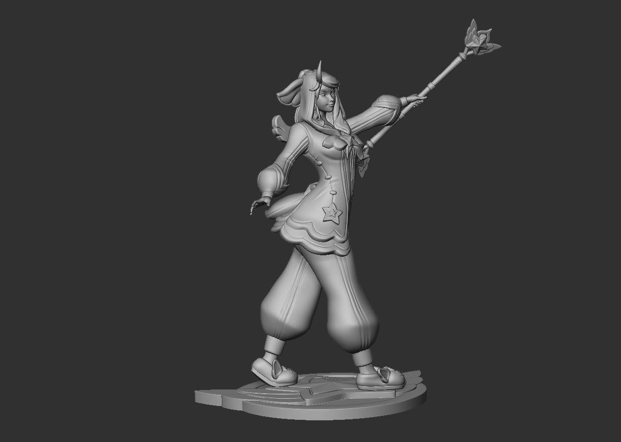 League of Legends  Pajama Star Guardian Lux Figurine -  3D Printed Collectible for Your Gaming Heaven