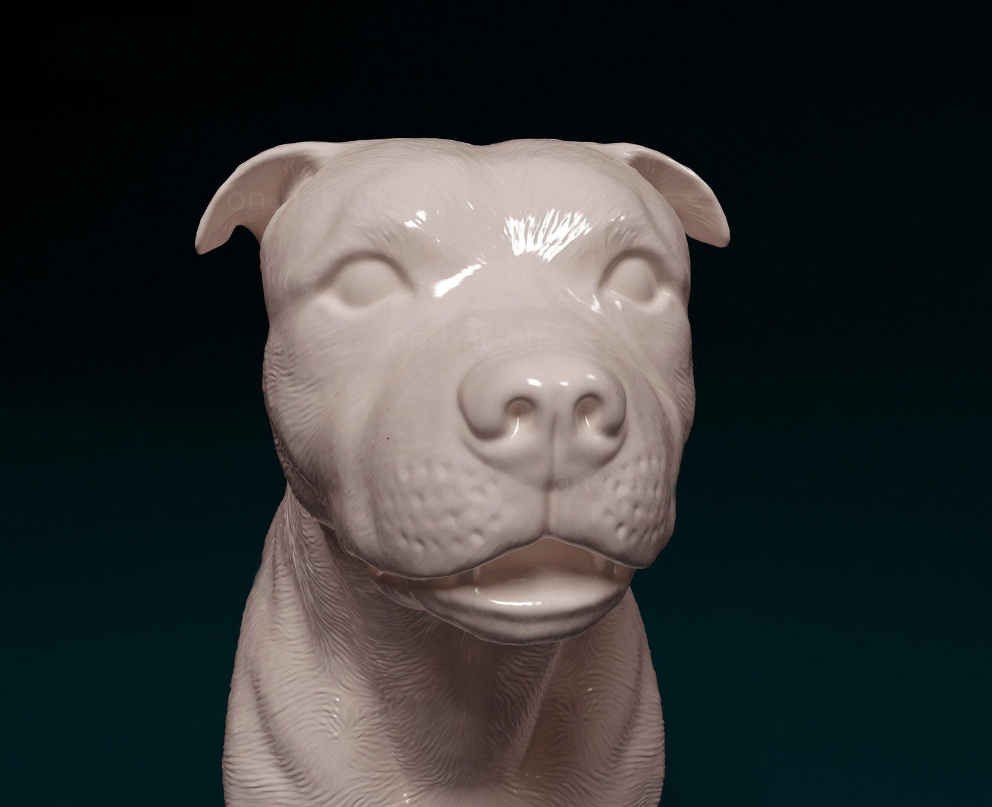 3D Printed  Staffordshire Bull terrier 2 Dog  Figurine -